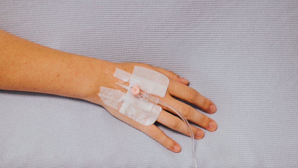 Hand with IV