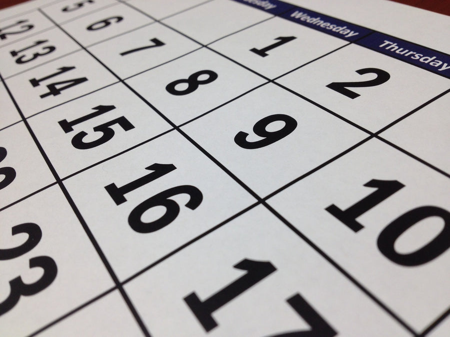 Monthly calendar