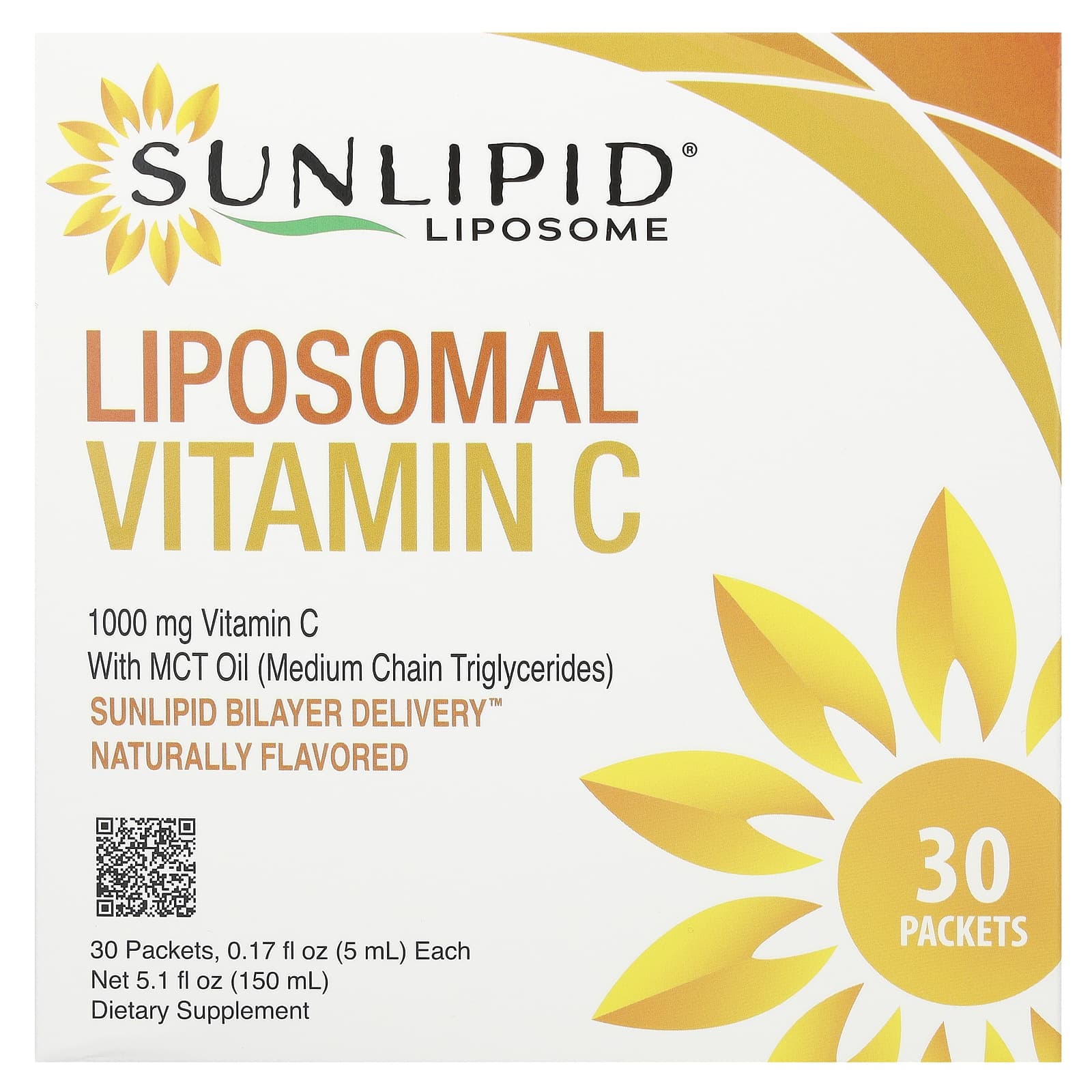 Liposomal Vitamin C with MCT Oil - box and packets