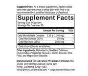 CMO (Cetyl Myristoleate) Fatty Acid Complex, 550 mg, 60 Vegetable Capsules - Product Label - Advance Physician Formulas