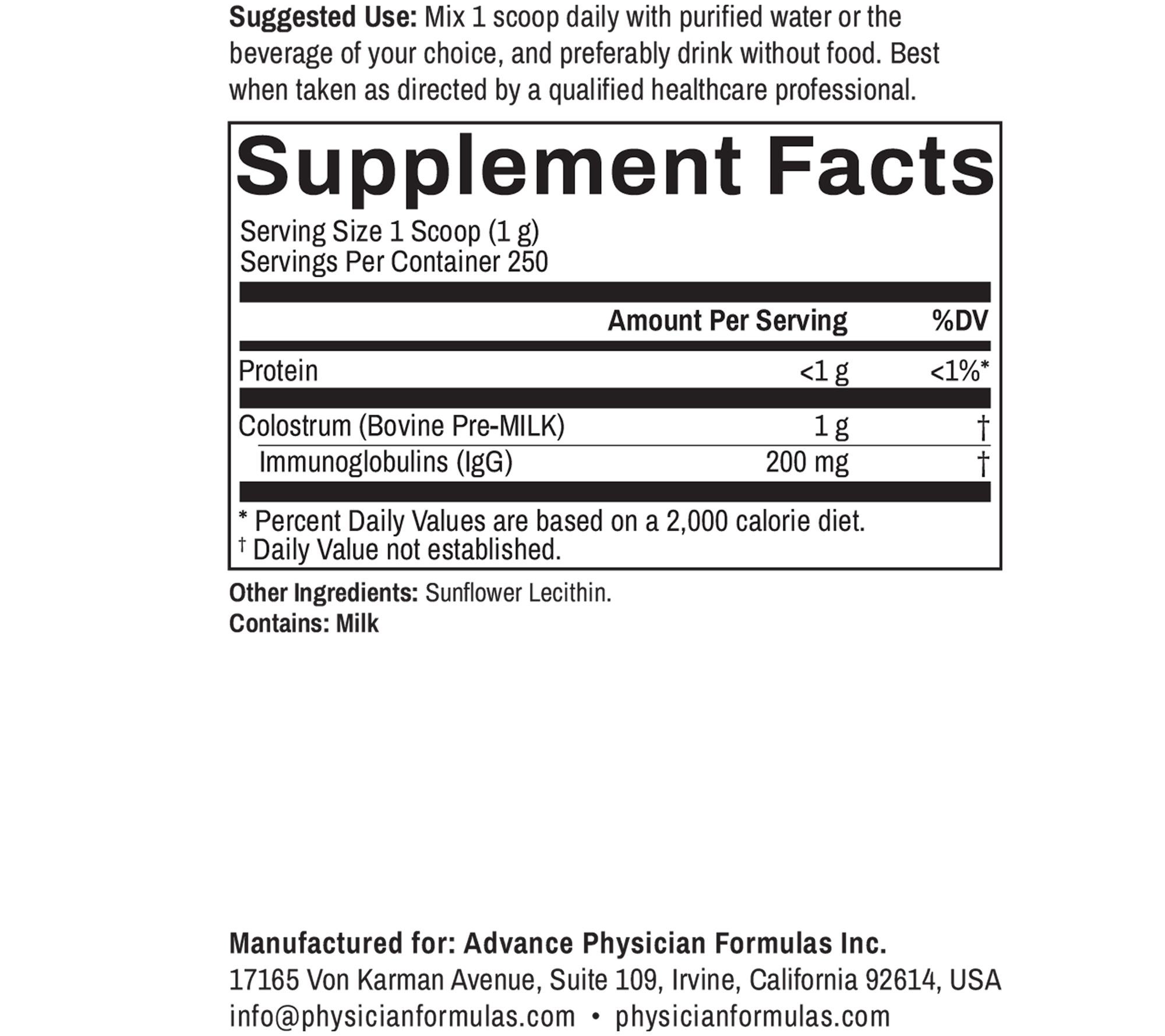 Colostrum Powder, 8.8 oz (250 g)