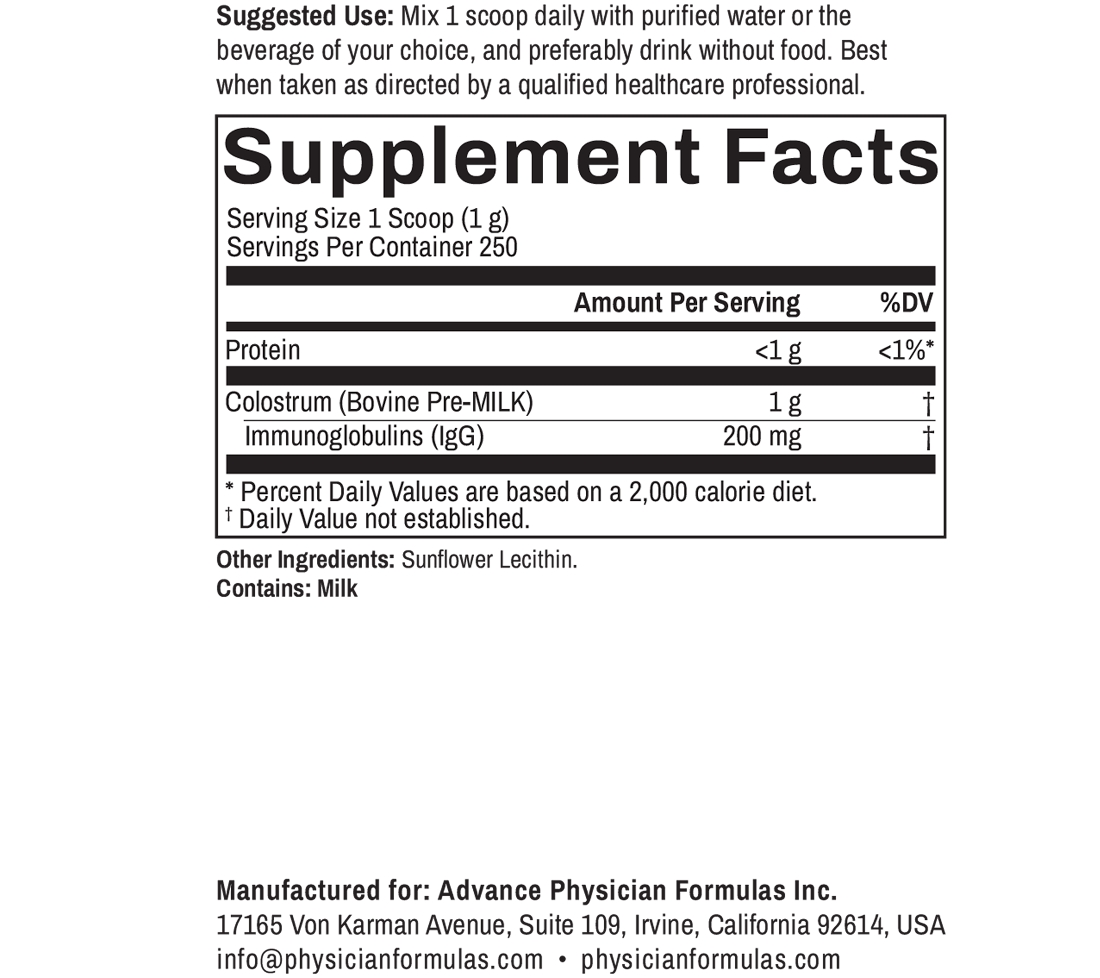 Colostrum Powder, 8.8 oz (250 g)