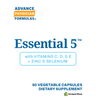 Essential 5: Vitamins C, D, & E + Zinc & Selenium, 60 Vegetable Capsules