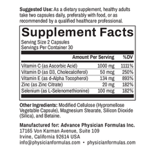 Essential 5: Vitamins C, D, & E + Zinc & Selenium, 60 Vegetable Capsules