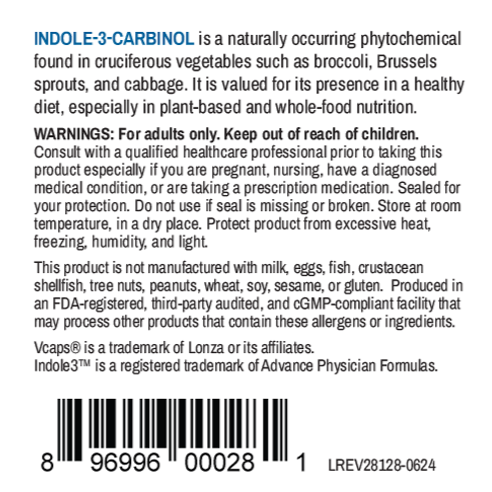 Indole3™ 200 mg, 60 Vegetable Capsules