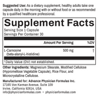 L-Carnosine, 500 mg, 30 Vegetable Capsules
