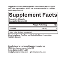 L-Theanine, 200 mg, 60 Vegetable Capsules