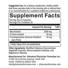 Myo-Inositol with D-Chiro-Inositol and PQQ, 90 Vegetable Capsules