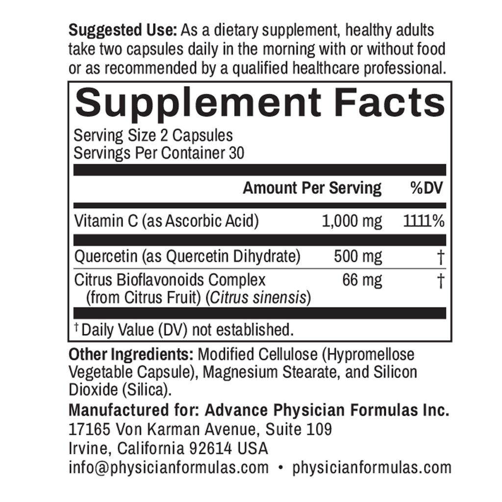 Quercetin & Vitamin C Complex, 60 Vegetable Capsules Advance