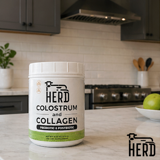 HERD Colostrum & Collagen Powder — Prebiotic + Postbiotic Gut & Skin Support | 35 Servings - Usage & Directions - Advance Physician Formulas