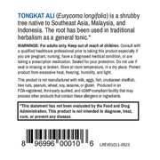 Tongkat Ali, 200 mg, 60 Vegetable Capsules - Close-up Detail - Advance Physician Formulas
