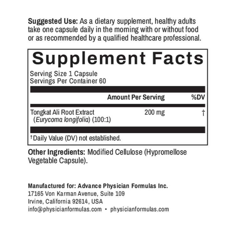 Tongkat Ali, 200 mg, 60 Vegetable Capsules